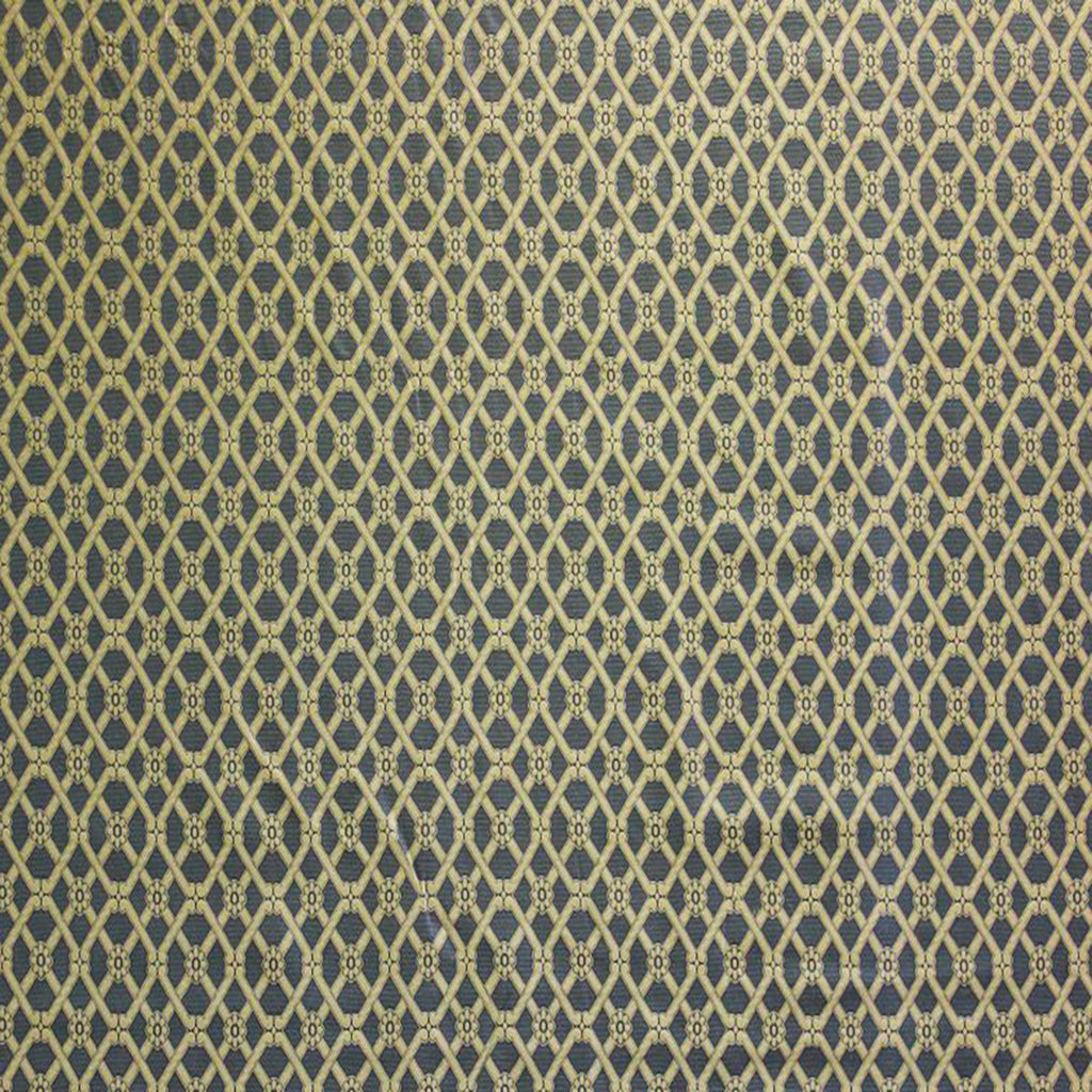Fancelli Diamond Fabric in Gold and Navy, showcasing a diamond-patterned design, ideal for upholstery and home décor by Luxe & Humble.