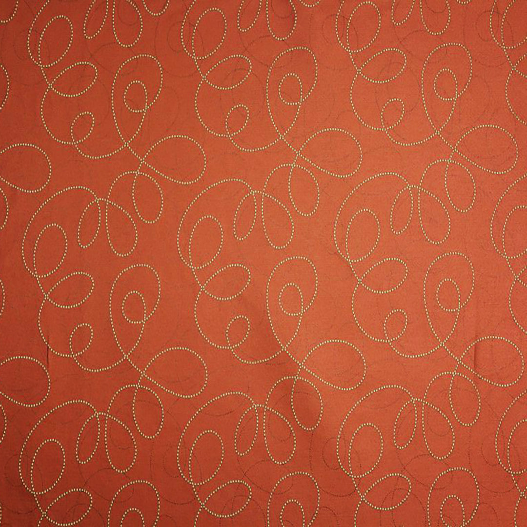 Go with Flo Fabric in Poppy and Rust, ideal for upholstery and home décor by Luxe & Humble.