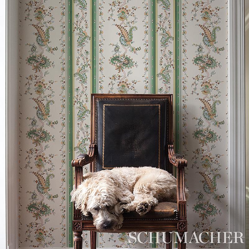 Elena Paisley Stripe Wall Paper