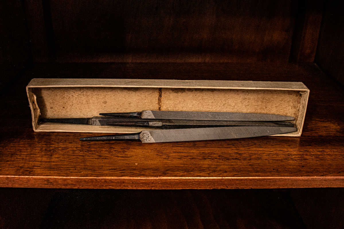 Luxe & Humble 4 x Metal Files in Cardboard Box marked Nicholson file co. - Premium Homewares Melbourne; gallery view 3