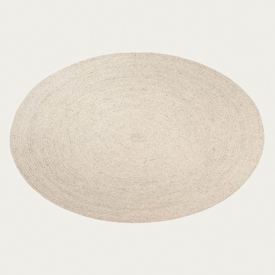 Luxe & Humble Braid Rug – Hand-Plaited Wool & Viscose Circular Rug - Premium Homewares Melbourne; gallery view 7