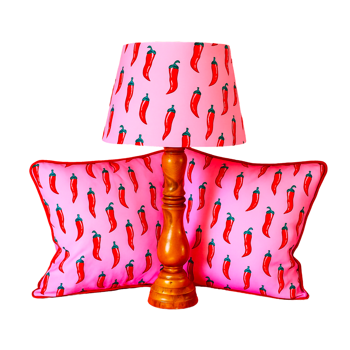 Luxe & Humble Chili Pepper Print on Pink 25 × 35 cm - Premium Homewares Melbourne; gallery view 2