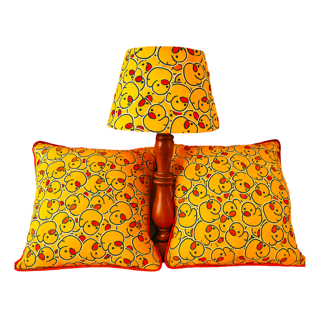 Luxe & Humble Duckie - Pillow Pair & Empire Lampshade Set 50 × 50 cm - Premium Homewares Melbourne