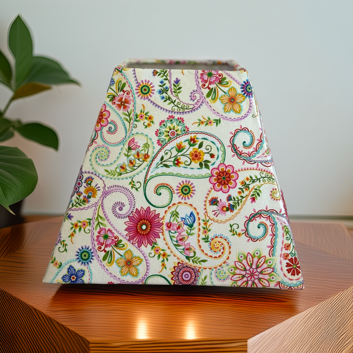 Luxe & Humble Paisley Paradise Floral Lampshade 11 × 21 cm - Premium Homewares Melbourne; styled view, lamp base not included