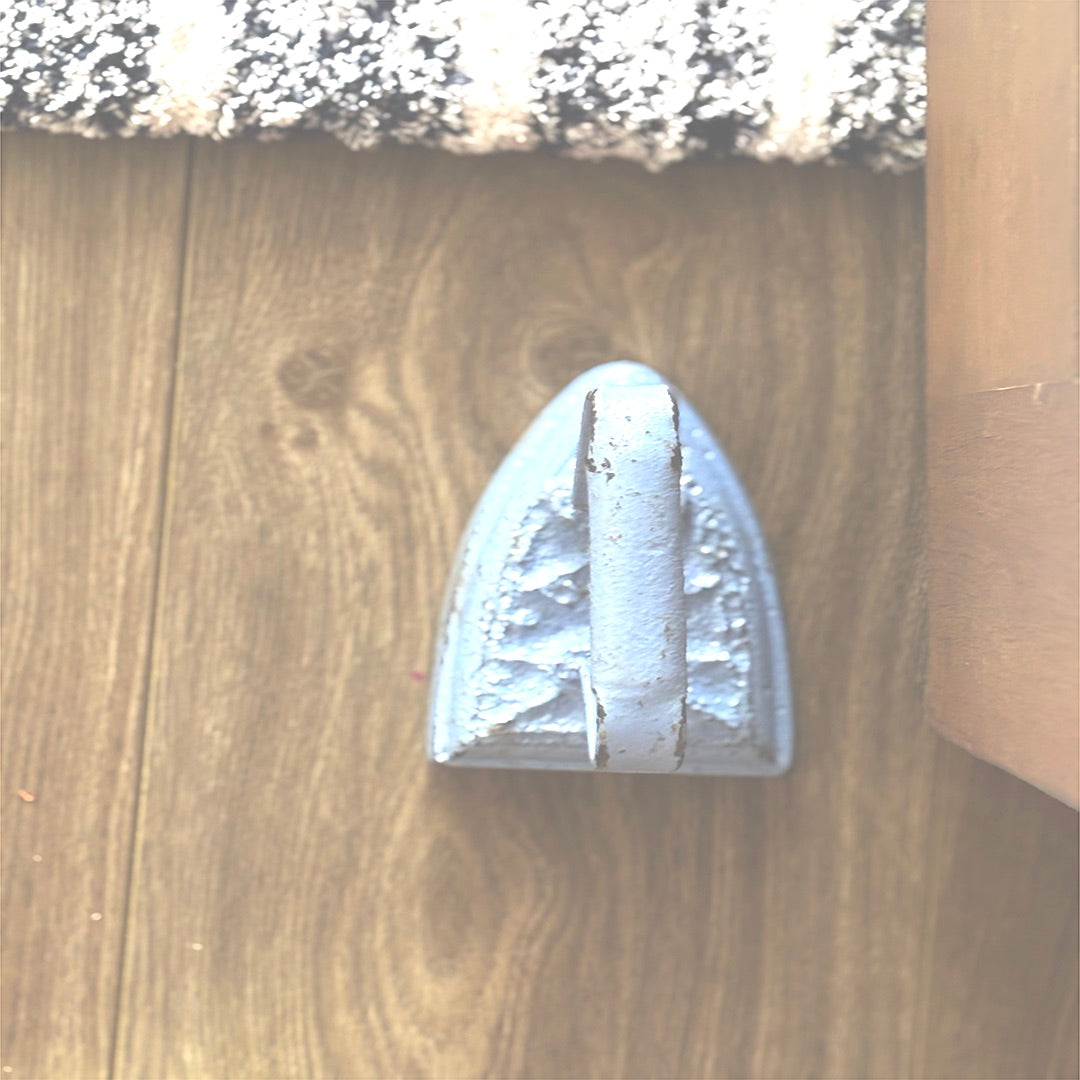 Luxe & Humble Victorian Sad Iron - Blue with green felt flat - Premium Homewares Melbourne; gallery view 4