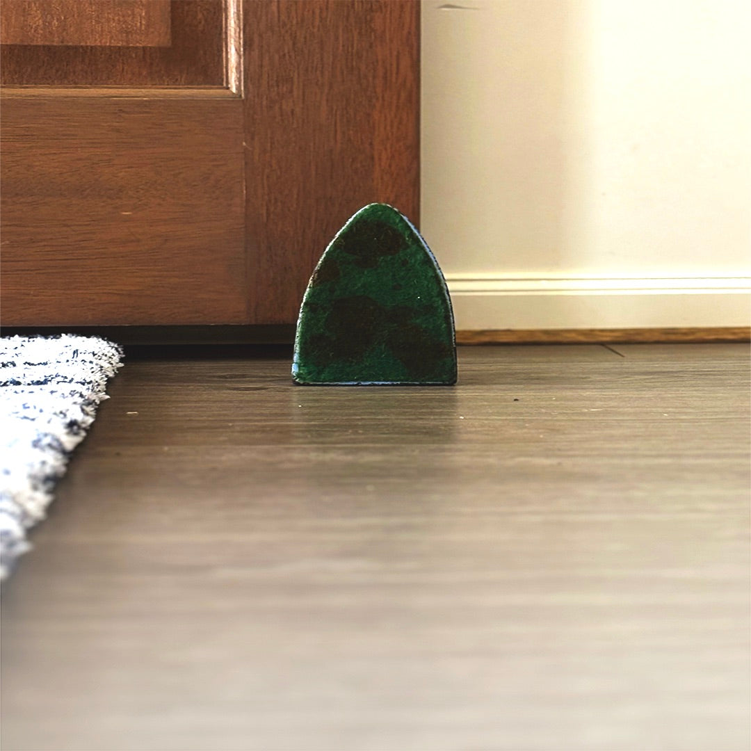 Luxe & Humble Victorian Sad Iron - Blue with green felt flat - Premium Homewares Melbourne; gallery view 3