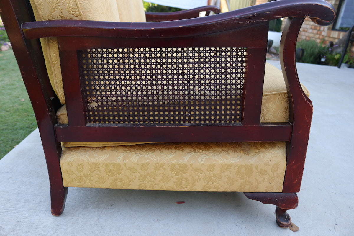 Timber discount rattan chair